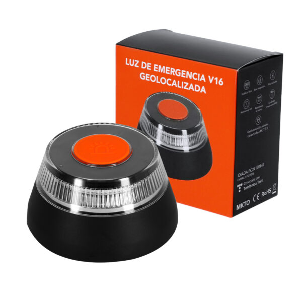 Luz V16 con Geolocalización modelo V16IoT (negro)